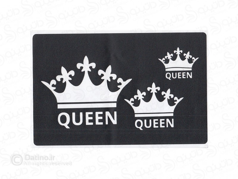 عکس استیکر حنا طرح کوئین و تاج 20503 - انواع مدل استیکر حنا طرح کوئین و تاج 20503