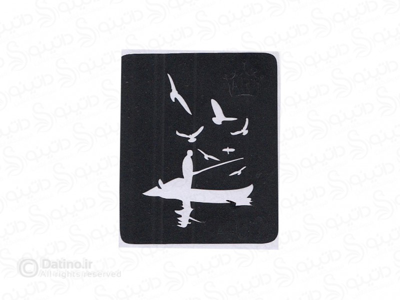 عکس استیکر حنا طرح مرد ماهیگیر و دریا 20515 - انواع مدل استیکر حنا طرح مرد ماهیگیر و دریا 20515