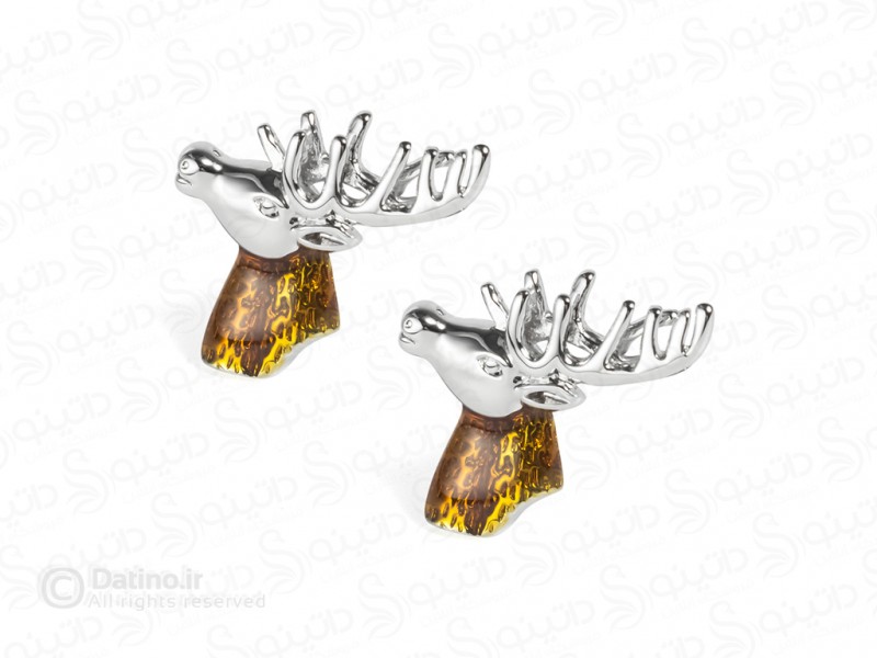 عکس دکمه سردست طرح گوزن لوکس 20554 - انواع مدل دکمه سردست طرح گوزن لوکس 20554