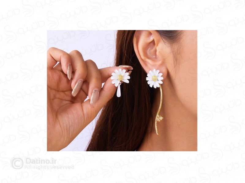 عکس نیم ست طرح گل بابونه لوکس 20611 - انواع مدل نیم ست طرح گل بابونه لوکس 20611