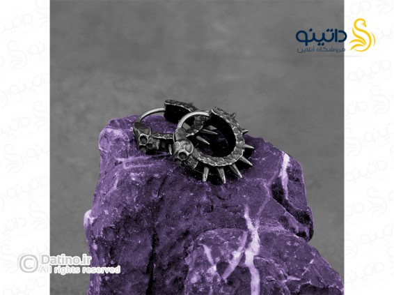 عکس گوشواره استیل طرح رترو حلقه ای 20625 - انواع مدل گوشواره استیل طرح رترو حلقه ای 20625