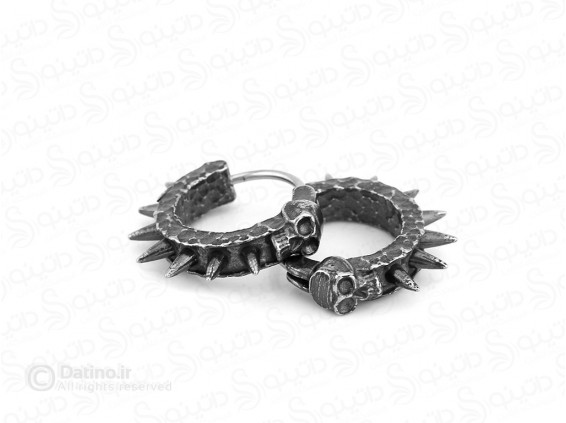 عکس گوشواره استیل طرح رترو حلقه ای 20625 - انواع مدل گوشواره استیل طرح رترو حلقه ای 20625
