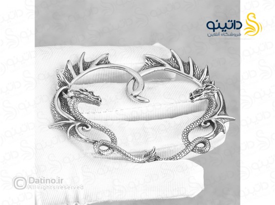 عکس گوشواره تک استیل طرح اژدها 20627 - انواع مدل گوشواره تک استیل طرح اژدها 20627