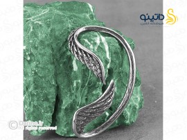 گوشواره تک استیل طرح بال فرشته کلاسیک 20628