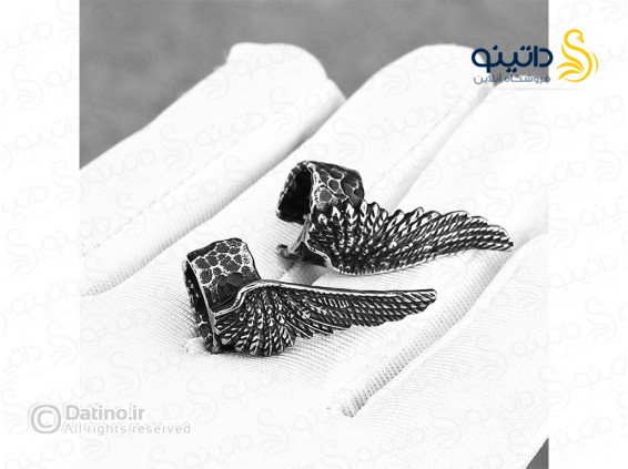 عکس گوشواره استیل طرح بال فرشته لوکس 20629 - انواع مدل گوشواره استیل طرح بال فرشته لوکس 20629