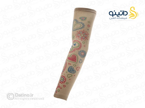 عکس ساق دست طرح تاتو مدل طرح قلب و گل رنگی 20633 - انواع مدل ساق دست طرح تاتو مدل طرح قلب و گل رنگی 20633