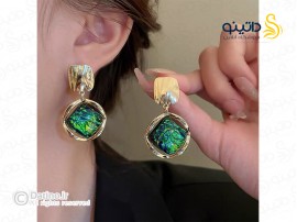 گوشواره زنانه طرح زمردین ابر و بادی 20653