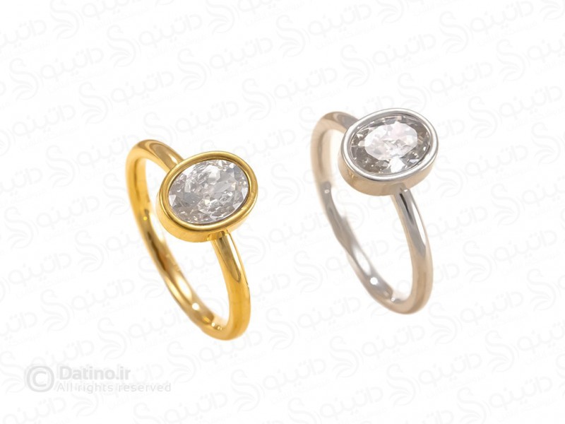 عکس انگشتر زنانه طرح تک نگین مینیمال لوکس 20656 - انواع مدل انگشتر زنانه طرح تک نگین مینیمال لوکس 20656