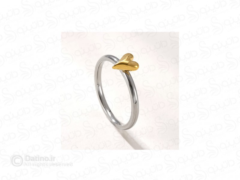 عکس انگشتر زنانه طرح قلب برجسته لوکس 20657 - انواع مدل انگشتر زنانه طرح قلب برجسته لوکس 20657