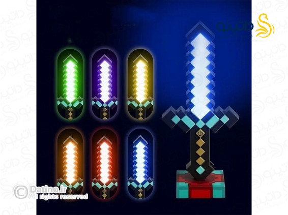 عکس جاکلیدی طرح شمشیر پیکسلی مدل چراغ دار پایه دار بازی ماینکرافت 20712 - انواع مدل جاکلیدی طرح شمشیر پیکسلی مدل چراغ دار پایه دار بازی ماینکرافت 20712