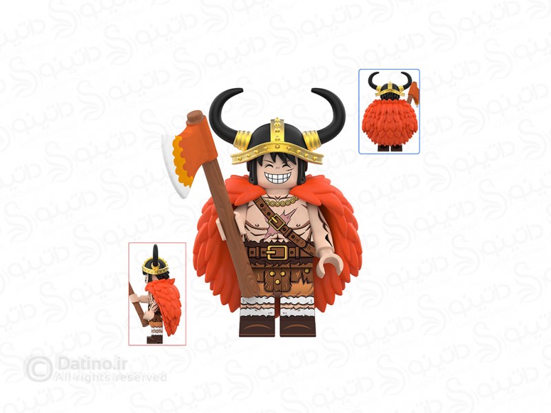 عکس مینی فیگور طرح لوفی وایکینگ خندان با تبر DY674 - انواع مدل مینی فیگور طرح لوفی وایکینگ خندان با تبر DY674