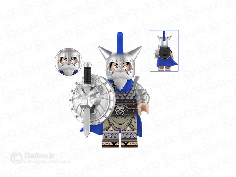 عکس مینی فیگور طرح لوفی د مانکی با زره و کلاهخود و شمشیر شوالیه انیمه وان پیس DY679 - انواع مدل مینی فیگور طرح لوفی د مانکی با زره و کلاهخود و شمشیر شوالیه انیمه وان پیس DY679