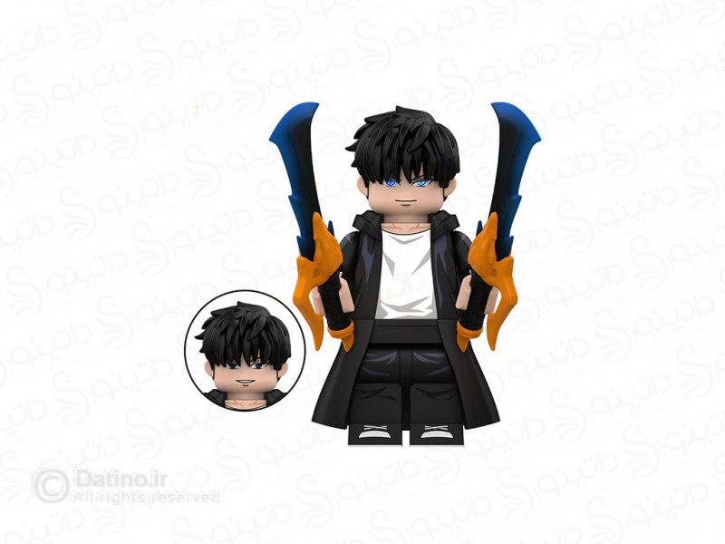 عکس مینی فیگور طرح سونگ جین وو خوشحال با شمشیر انیمه سولو لولینگ WM3021 - انواع مدل مینی فیگور طرح سونگ جین وو خوشحال با شمشیر انیمه سولو لولینگ WM3021