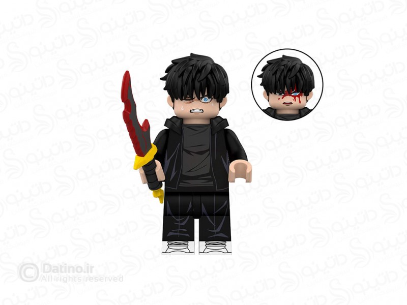 عکس مینی فیگور طرح سونگ جین وو زخمی با شمشیر انیمه سولو لولینگ WM3023 - انواع مدل مینی فیگور طرح سونگ جین وو زخمی با شمشیر انیمه سولو لولینگ WM3023