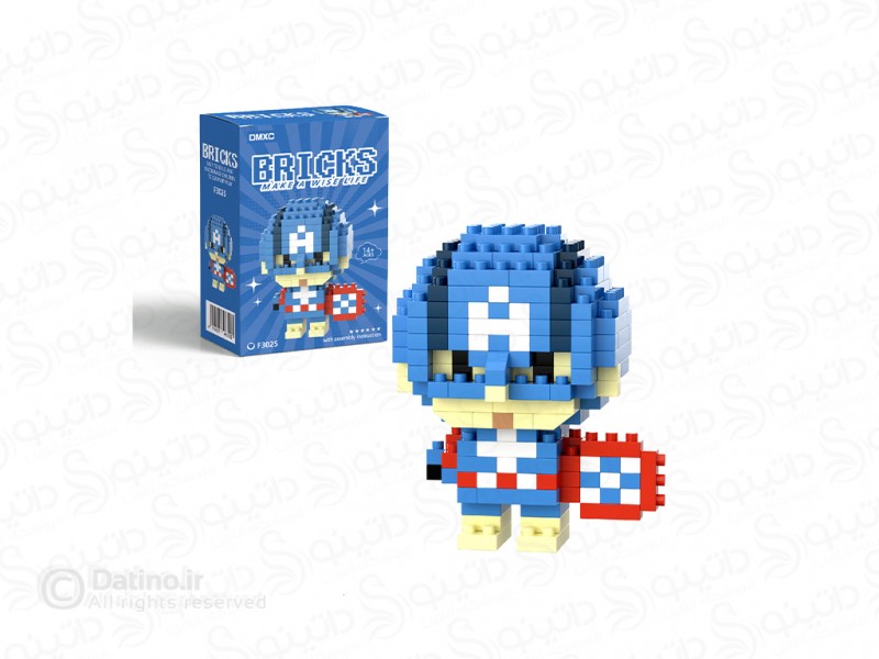 عکس مینی فیگور لگویی طرح کاپیتان آمریکا با سپر F3025 - انواع مدل مینی فیگور لگویی طرح کاپیتان آمریکا با سپر F3025