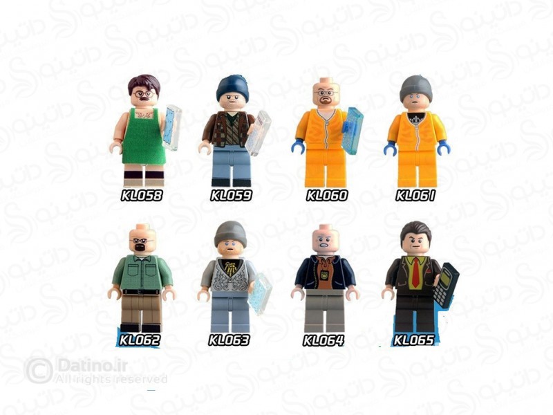 عکس مینی فیگور طرح شخصیت های مجموعه بریکینگ بد مجموعه 8 عددی KL9009 - انواع مدل مینی فیگور طرح شخصیت های مجموعه بریکینگ بد مجموعه 8 عددی KL9009