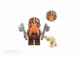 مینی فیگور طرح گیملی پسر گلوین دورین با تبر و گالوم فیلم ارباب حلقه ها TV5088