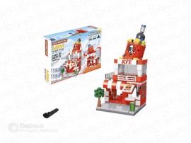 ساختنی کیت خانه مینیاتوری طرح فروشگاه همبرگر فروشی 164 قطعه 20901