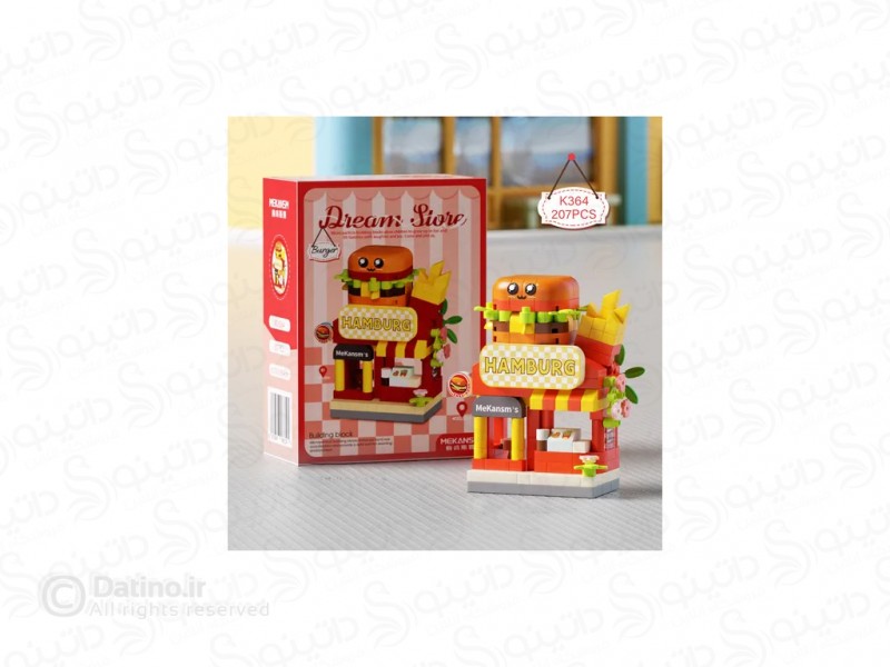 عکس ساختنی کیت خانه مینیاتوری طرح رستوران همبرگر و سرخ کردنی K364 - انواع مدل ساختنی کیت خانه مینیاتوری طرح رستوران همبرگر و سرخ کردنی K364