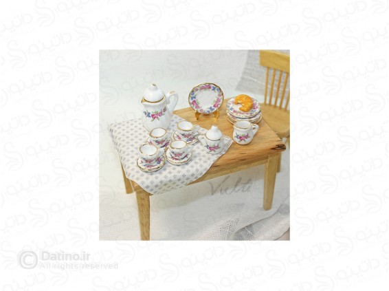 عکس اسباب بازی خانه عروسکی طرح سرویس صبحانه خوری طرح گل دار 20919 - انواع مدل اسباب بازی خانه عروسکی طرح سرویس صبحانه خوری طرح گل دار 20919