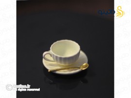 اسباب بازی خانه عروسکی فنجان و نعلبکی طرح سرامیکی با قاشق 20922