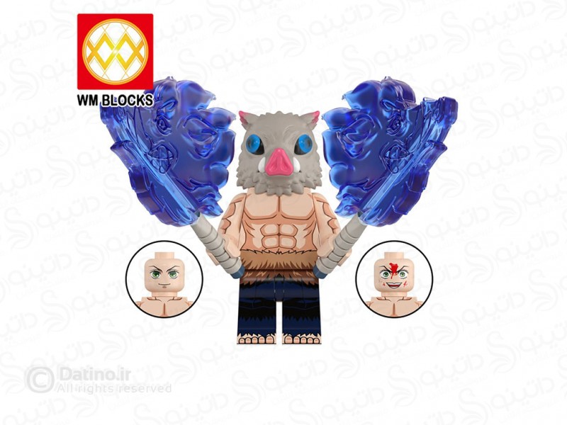 عکس مینی فیگور طرح هاشیبارا اینوسکه با سلاح و ماسک انیمه شیطان کش WM2999 - انواع مدل مینی فیگور طرح هاشیبارا اینوسکه با سلاح و ماسک انیمه شیطان کش WM2999