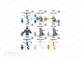 مینی فیگور طرح شخصیت های فیلم چهار شگفت انگیز دنیای مارول مجموعه 9 عددی AF333-341