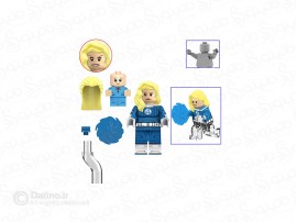 مینی فیگور طرح زن نامرئی با تجهیزات فیلم چهار شگفت انگیز AF334