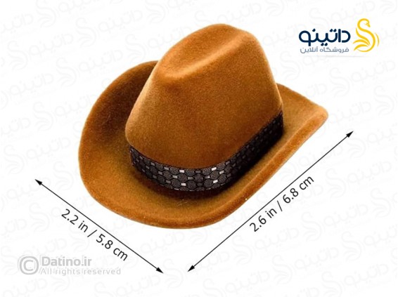 عکس جعبه انگشتر طرح کلاه کابوی مخملی 21003 - انواع مدل جعبه انگشتر طرح کلاه کابوی مخملی 21003