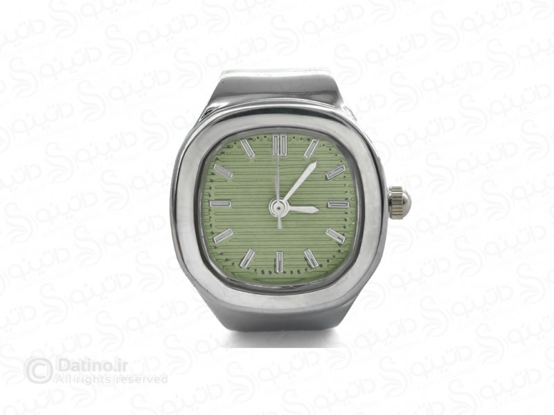 عکس انگشتر زنانه و مردانه طرح ساعت مربعی کلاسیک 21031 - انواع مدل انگشتر زنانه و مردانه طرح ساعت مربعی کلاسیک 21031