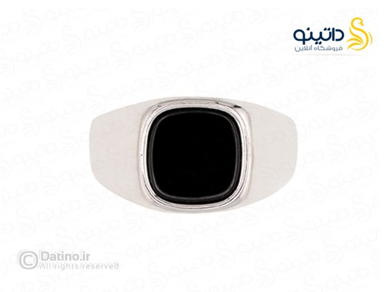 عکس انگشتر مردانه طرح نگین تخت مربعی کلاسیک 21250 - انواع مدل انگشتر مردانه طرح نگین تخت مربعی کلاسیک 21250