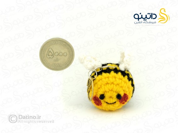 عکس آویز جاکلیدی بافتنی زنبور عسل datino-k-9 - انواع مدل آویز جاکلیدی بافتنی زنبور عسل datino-k-9