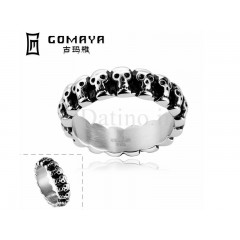 انگشتر مردانه زنجیر جمجمه-Gomaya.R.20
