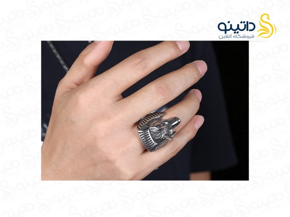 عکس انگشتر مردانه گرگ مصری gomaya-r-37 - انواع مدل انگشتر مردانه گرگ مصری gomaya-r-37