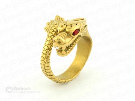 انگشتر مردانه اژدهای طلایی معبد xiaonuo-r-5