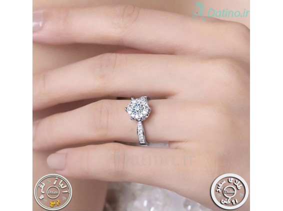 عکس انگشتر زنانه الماس کیوت کویین-Royal.R.11 - انواع مدل انگشتر زنانه الماس کیوت کویین-Royal.R.11