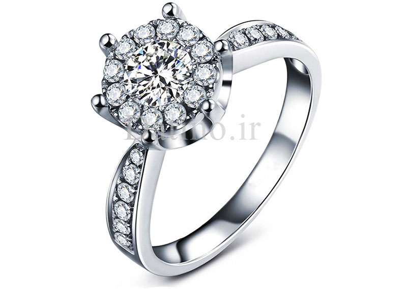 عکس انگشتر زنانه الماس کیوت کویین-Royal.R.11 - انواع مدل انگشتر زنانه الماس کیوت کویین-Royal.R.11
