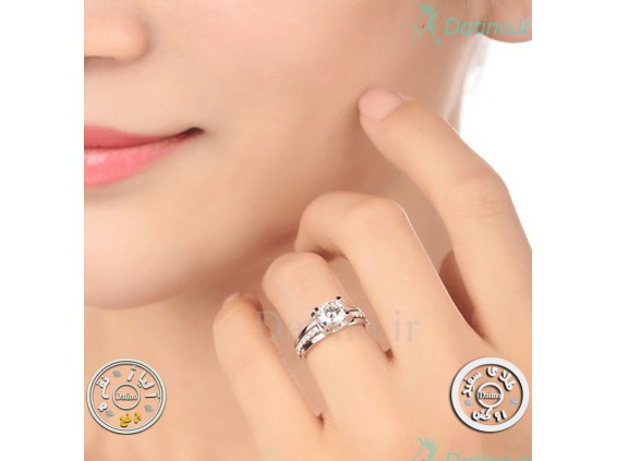 عکس انگشتر زنانه الماس هوریال-Royal.R.24 - انواع مدل انگشتر زنانه الماس هوریال-Royal.R.24