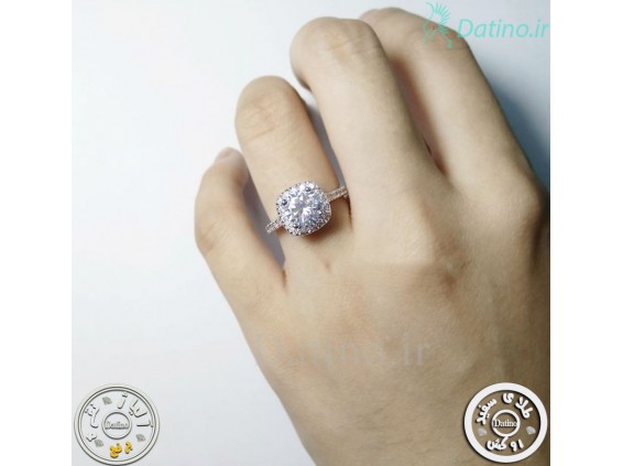 عکس انگشتر زنانه سیمپل اسکای اسکوار الماس-Royal.R.5 - انواع مدل انگشتر زنانه سیمپل اسکای اسکوار الماس-Royal.R.5