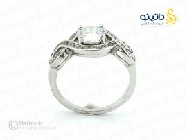 انگشتر زنانه زیرکن بولت کریستال شفاف-Royal.R.58