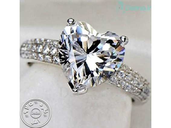 عکس انگشتر زنانه گلسی هارت الماس-Royal.R.86 - انواع مدل انگشتر زنانه گلسی هارت الماس-Royal.R.86