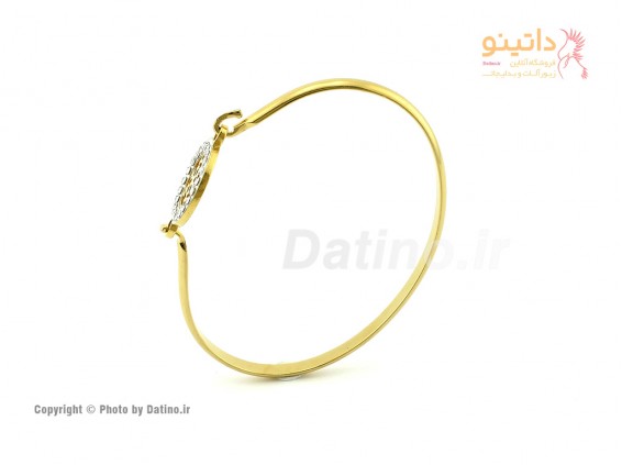عکس دستبند زنانه استیل برف طلایی-Zarrin.B.22 - انواع مدل دستبند زنانه استیل برف طلایی-Zarrin.B.22
