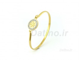 دستبند زنانه استیل برف طلایی-Zarrin.B.22