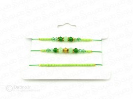 دستبند زنانه ابریشمی سبز-zarrin-b-42